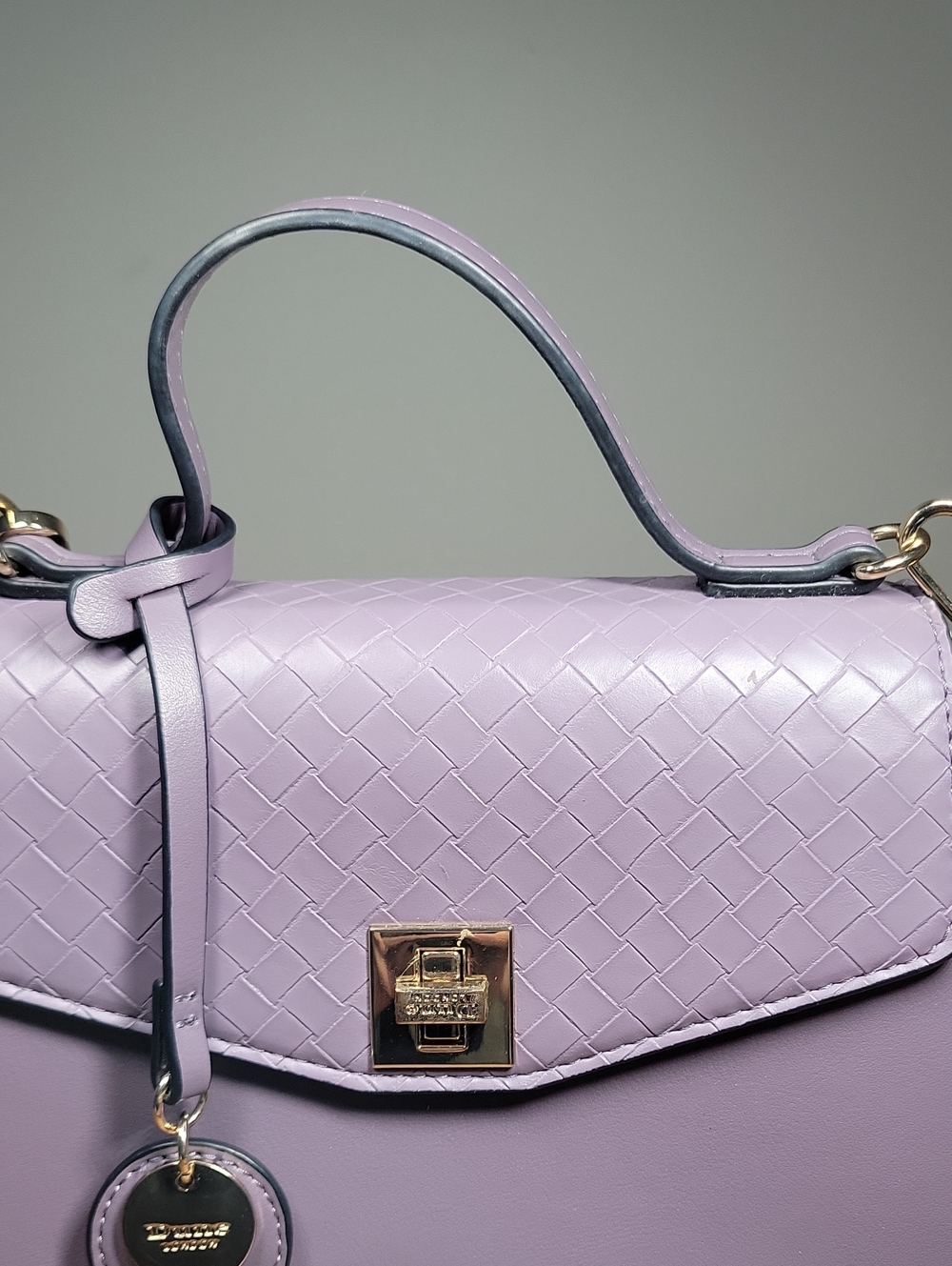 Dune London Purple Top Handle Bag w/ Adjustable Shoulder Strap Interior Pocket - Picture 3 of 12